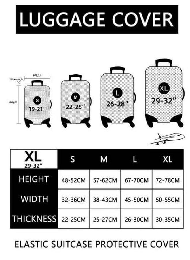 Vridoyt World Travel Stamps Theme Luggage Covers and Luggage Tags Tsa Approved, Elastic Washable Fashionable Anti-Scratch Suitcase Protector, Travel Gifts(M 22-25 Inch) - Image 2